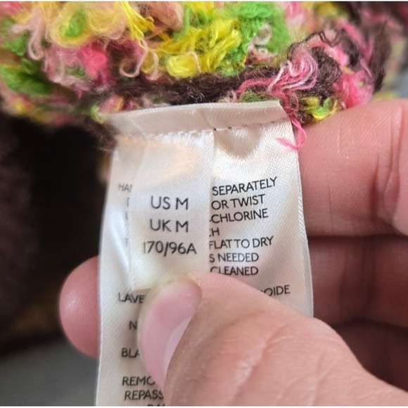 Free People‎ Color Me Cozy Sweater Womens M Confetti Floral Oversized Slouchy - Picture 8 of 11